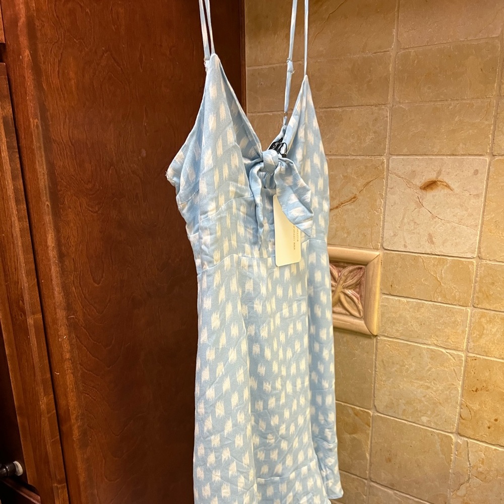 Blue and white sundress
